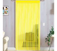 Taiyuhomes Cortina Puerta Exterior Cortina Mosquitera Cortinas Tiras para Puertas Exteriores Terraza Cortinas Antimoscas Salon Dormitorio Cortinas De Tiras para Puertas 90x200cm Amarillo