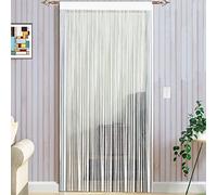 Taiyuhomes Cortina Puerta Exterior Cortina Mosquitera Cortinas Tiras para Puertas Exteriores Terraza Cortinas Antimoscas Salon Dormitorio Cortinas De Tiras para Puertas 90x200cm Blanco