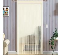 Taiyuhomes Cortina Puerta Exterior Cortina Mosquitera Cortinas Tiras para Puertas Exteriores Terraza Cortinas Antimoscas Salon Dormitorio Cortinas De Tiras para Puertas 90x245cm Champán