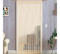 Taiyuhomes Cortina Puerta Exterior Cortina Mosquitera Cortinas Tiras para Puertas Exteriores Terraza Cortinas Antimoscas Salon Dormitorio Cortinas De Tiras para Puertas 90x200cm Beige