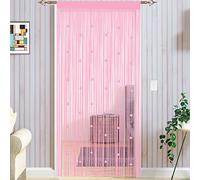Taiyuhomes Cortina Puerta Exterior Cortinas Tiras para Puertas Exteriores Terraza Cortinas Antimoscas Salon Dormitorio (90x200cm(35x79''), Rosa)