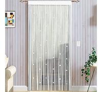 Taiyuhomes Cortina Puerta Exterior Cortinas Tiras para Puertas Exteriores Terraza Cortinas Antimoscas Salon Dormitorio 90x200cm Blanco