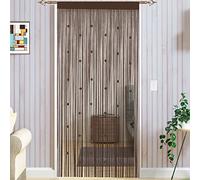 Taiyuhomes Cortina Puerta Exterior Cortinas Tiras para Puertas Exteriores Terraza Cortinas Antimoscas Salon Dormitorio 90x245cm Café