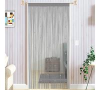 Taiyuhomes Cortina Puerta Exterior Cortinas Tiras para Puertas Exteriores Terraza Cortinas Antimoscas Salon Dormitorio 90x200cm Gris