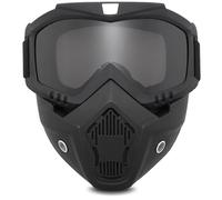 TAIZER Gafas de equitación para casco de motocicleta, gafas desmontables, cálidas, vintage, para motocross, motocross, a prueba de niebla