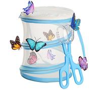 TAIZER Jaula de insectos de hábitat de mariposa, red para atrapar insectos, jaula de hábitat de mariposa, malla de reproducción de insectos, hábitat plegable, red para atrapar insectos, jaula de malla