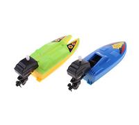 TAIZhiChen 2 Piezas Juguete de Cuerda Barco Acuático Lancha Motor Juguete de Baño Reloj Mecánico Plástico Suave Borde Redondeado Didáctico Adecuado para Bañera