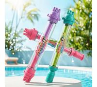 TAIZhiChen 3 Piezas Pistola Agua con Tobera Giratoria 2 en 1 Jugue Continuo para Piscina, Paquete De 3 1 Morado, 1 Rosa Y 1 Azul