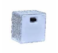 TAIZhiChen 4 Piezas Lámpara de Bloque de Hielo Impermeable Luz Cuadrada Hielo Decoración Nocturna Iluminación Exterior para Césped, Escaleras, Blanco Cálido + Blanco Frío Doble Color