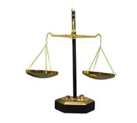TAIZhiChen Báscula Decorativa Estilo Clásico Báscula Hierro Compacta Adorno para Escritorio, Oficina, Hogar, Pequeño, Dorado