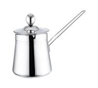 TAIZhiChen Cafetera Turca con Diseño de Asa Ergonómica y Vertedor Preciso Olla para Calentar Leche Hervidor para y Chocolate Adecuada para Uso en, 250ml, Individual