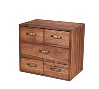 TAIZhiChen Cajonera con 5 Cajones Tiradores Metálicos Cajonera para Mesa Estilo Moderno Organizador Escritorio para Oficina