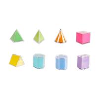 TAIZhiChen Conjunto Didáctico Geometría Ayuda Enseñanza Juego de Sólidos Visuales Transparentes con Componentes Interactivos Adecuado para Estudiantes y Ambientes de Aprendizaje