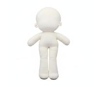 TAIZhiChen Cuerpo Humanoide Peluche Blanquecino Peluche Humanoide Relleno Muñeco Cabeza Voluminosa, Cuerpo Normal De 30cm
