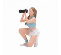 TAIZhiChen Figura Humana Escala 1:64 Acabado Detallado Estatuilla Coleccionable Ornamento para Exhibición, Color, Kneeling Photo Girl