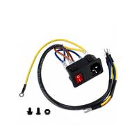 TAIZhiChen Interruptor de Impresora 3D Ensamble Eléctrico con Toma IEC y Arnés con Terminales Botón Rojo de Confirmación de Estado Plástico y Metal Recambio para