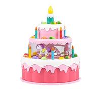 TAIZhiChen Juega con El Pastel de Cumpleaños, Enciende, Juguete Interactivo, Juguetes Que Cantan, Juego de Simulación P, Rojo