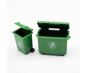 TAIZhiChen Juego de 3x2 Piezas de Contenedores de Basura para Casas de Muñecas, Escena Al Aire Libre, Mini Contenedor de Basura, Diseño Realista, Juego de, 2 piezas