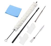 TAIZhiChen Juego de Cepillos Suaves para Limpiar Saxofones, Ideales para Flautas con Cazoletas Estrechas Y Mango Circular. Piezas Prácticas para Instrumentos Mus, Blanco