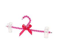 TAIZhiChen Percha de Perlas para Vestidos Ganchos Infantiles Decorativos Soporte para Faldas O Chaquetas Gancho Rotatorio Plástico Adecuada para Exhibición, Rosado, tal como se describe