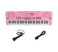 TAIZhiChen Piano Digital Teclado Eléctrico Portátil con Micrófono Funciones Pedagógicas Grabación USB Adecuado para Niños Aprendizaje Escolar Y Actividades F,