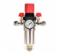 TAIZhiChen Regulador Presión con Filtro con Filtro Compresor Alta Precisión Válvula para Taller , 1/2 , Filtro De Aceite Y Agua Con Manómetro, Válvula De Aguja Y Tuerca
