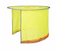 TAIZhiChen Visera Malla Transpirable Cubrecuello Plegable para Obreros Viales, Array, Amarillo Brillante con Banda Elástica, 100 35 Cm
