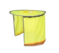 TAIZhiChen Visera Malla Transpirable Cubrecuello Plegable para Obreros Viales, Array, Amarillo Fluorescente con Cremallera Y Banda Elástica, 100 35 Cm