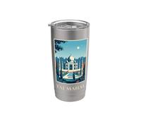 Taj Mahal India Arquitectura Mughal Viajes Arte Vaso térmico de acero inoxidable de doble pared