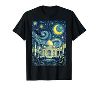 Taj Mahal India Noche Estrellada Historia del Arte Presente Camiseta