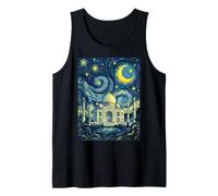 Taj Mahal India Noche Estrellada Historia del Arte Presente Camiseta sin Mangas
