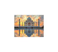 Taj Mahal Pintar por Numeros Adultos, Luminiscencia Cuadros para Pintar por Numeros Paisaje, Manualidades Adultos 50 x 70 cm para Regalo Mujer Luminiscencia Cuadros Decoracion Salon Modernos GYYH-5585
