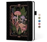 Taja Diario estético forrado para mujer, bonito cuaderno de 6 x 8 pulgadas para trabajo y notas con 160 páginas rayadas universitarias, cuaderno de cuero de tapa dura para diario, tomar notas, estudio