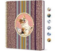 Taja Large Spiral Lined Journal for Women, 8.5" x 11" Notebooks for Work Collge Ruled, A4 Aesthetic Cute Journaling Notebooks for Writing, Plastic Cover, Petal Joy