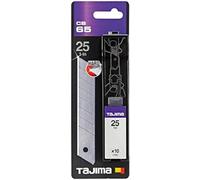 Tajima CB65 Juego de "Endura" cuchillas de repuesto, color plateado, 25 mm, set de 10 piezas