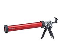 Tajima CNV-FSP600 Convoy Super - Prensa de cartuchos 2 en 1 (para cartuchos de 300 ml + bolsa de 600 ml, mango giratorio 360°, pistola de calafateo para silicona/pegamento/acrílico), color rojo y