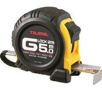 Tajima G5PA0MY"G-Lock" - Cinta métrica (10 m x 25 mm), color negro y amarillo