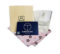Tajima glass / CON CERTIFICADO/Prucurement directo del fabricante/Fuji Glass Sakura TG16-015-RS rocas vidrio Artesanía tradicional japonesa Edo Kiriko Glass/Tajima Galss x YOLOZY colaboración