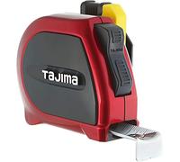 TAJIMA SSSF-16/5MBW - Cinta métrica SAE y métrica de 5 m x 2,5 cm con hoja de bloqueo automático recubierta de acrílico y soporte para cinturón de seguridad