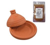 Tajín marroquí Aladin de 27 cm sin esmaltar, para 1-3 personas
