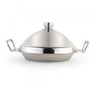 Tajín marroquí Coco blanco seleccionable en diámetro 26/30/34 cm para todo tipo de cocinas de inducción (diámetro 30 cm)