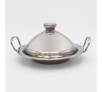 Tajín marroquí cocoWhite a elegir en Ø 26/30/34 cm todos los tipos de cocina de inducción (Ø 26 cm), color plateado