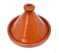 Tajín marroquí, esmaltado, adornado, en forma de cono, diámetro de 30 cm, para cocinar para 4-5 personas, olla de barro, olla de cocina, olla para cocinar, cacerola, cacerola, hecha a mano en