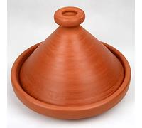 Tajín marroquí para cocinar, original de Marruecos, para 4-5 personas, diámetro de 30 cm, hecho a mano de Marrakech sin contaminantes, sin esmaltar, tajín natural, hecho a mano en Marruecos.