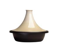 Le Creuset Tajine de hierro fundido, Redondo, diametro 31 cm, Apto para todas las fuentes de calor, incluso inducción y horno, Meringue, 25138317160422