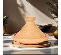 Tajine Marocaine - Cazuela para hornear (26 cm de diámetro, para 1 a 3 personas, con recetas e instrucciones de uso (idioma español no garantizado)