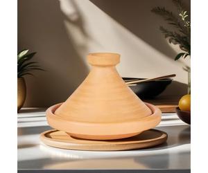 Tajine Marocaine - Cazuela para hornear (26 cm de diámetro, para 1 a 3 personas, con recetas e instrucciones de uso (idioma español no garantizado)