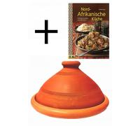 Tajine Marroquí De Marrakech De Barro Para Cocinar + Libro De Recetas
