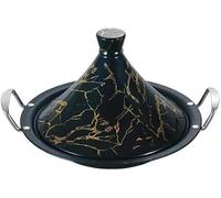Tajine Royal Swiss 34 cm - Acero inoxidable, revestimiento antiadherente, tapa porcelana - Todas las fuentes de calor, inducción, gas, eléctrico - Cocina saludable
