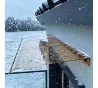 TAJMDGW Marquesina para Puerta Techo Lluvia Invisible Tejadillo De Exterior Transparente Marrón Policarbonato Placas Protección contra La Lluvia Y La Nieve
